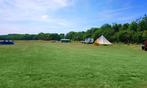 Our campsite with tents in place